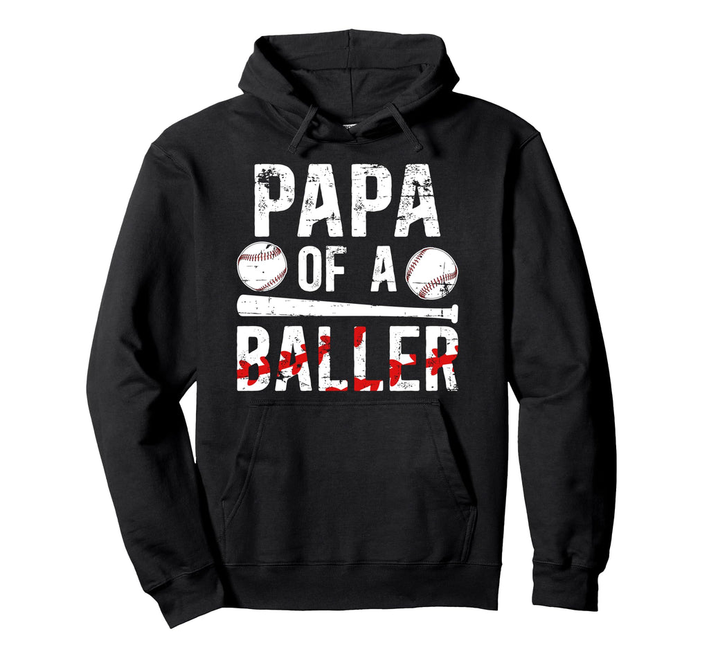 Papa Baller Baseball Papa Baseball Hoodie - Trendy Graphic Men Women - T-Shirt, Sweatshirt, Hoodie