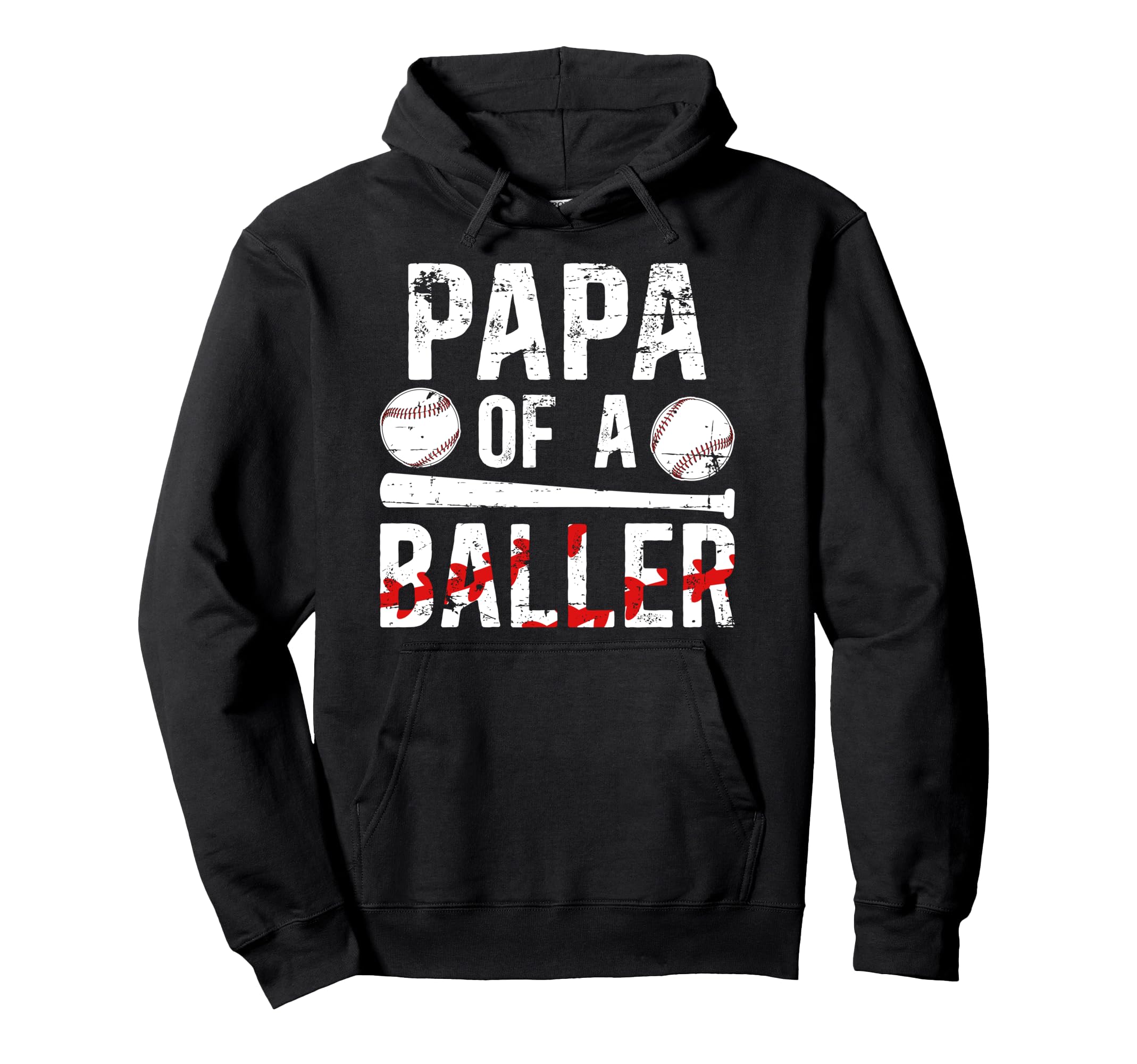 Papa Baller Baseball Papa Baseball Hoodie - Trendy Graphic Men Women - T-Shirt, Sweatshirt, Hoodie