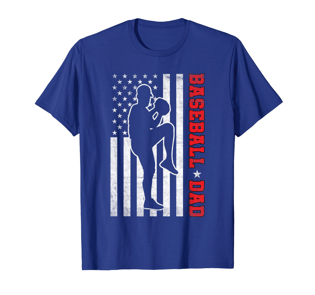 Mens Baseball Dad Pitcher American Flag T-Shirt - Novelty Apparel Unisex - T-Shirt, Sweatshirt, Hoodie