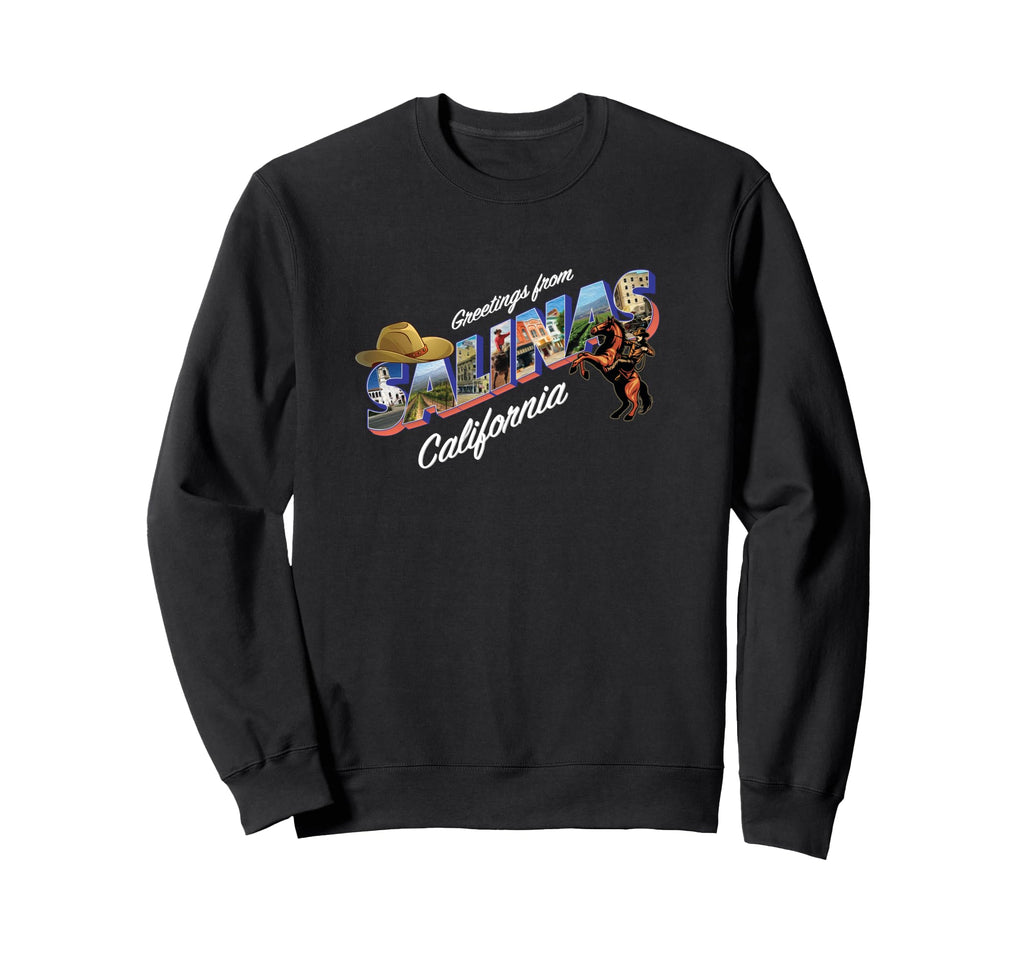 Salinas California Large Letter Postcard Sweatshirt - Trendy Graphic Unisex - T-Shirt, Sweatshirt, Hoodie