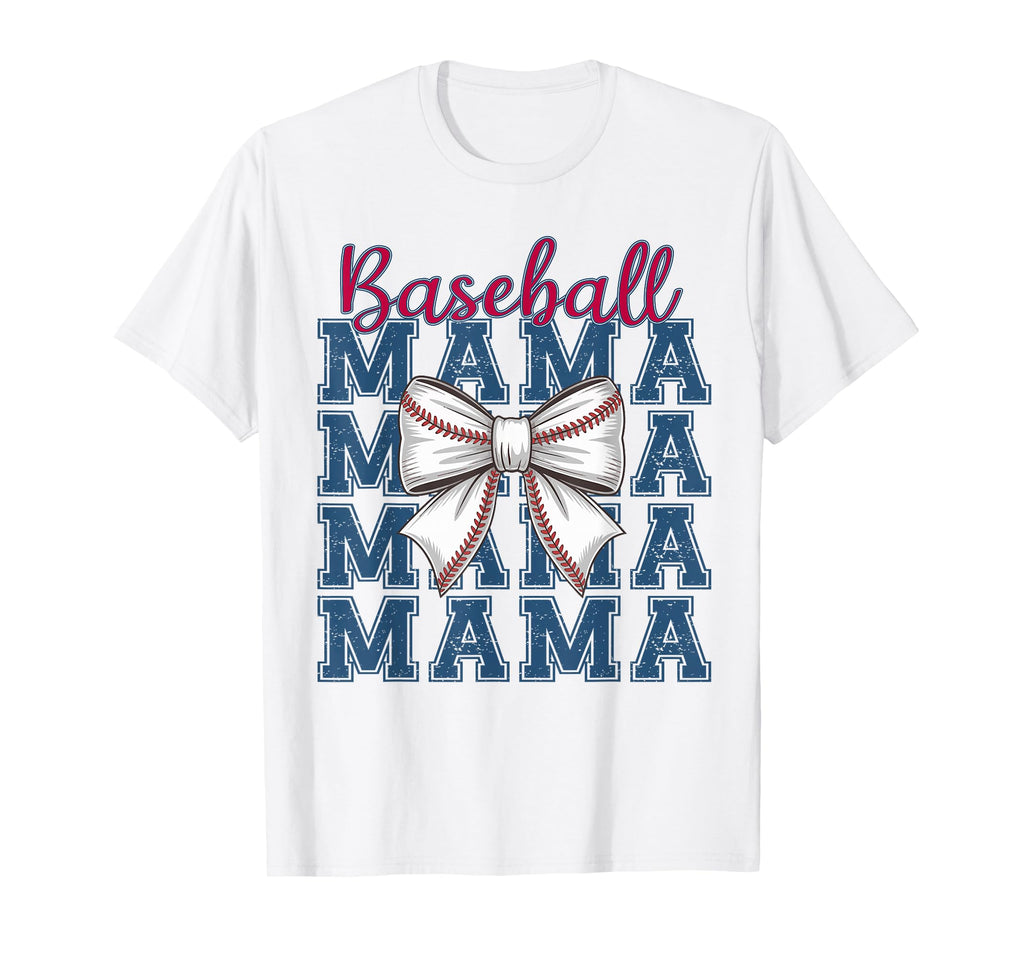 Baseball Mama Coquette Bow Mom Mothers T-Shirt - Trendy Graphic Men Women - T-Shirt, Sweatshirt, Hoodie