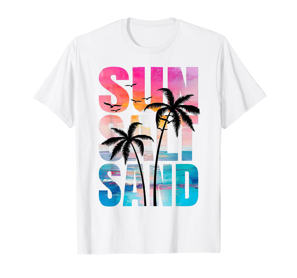 Summer Sun Salt Sand Palm Tree T-Shirt - Streetwear Style for Adults - T-Shirt, Sweatshirt, Hoodie