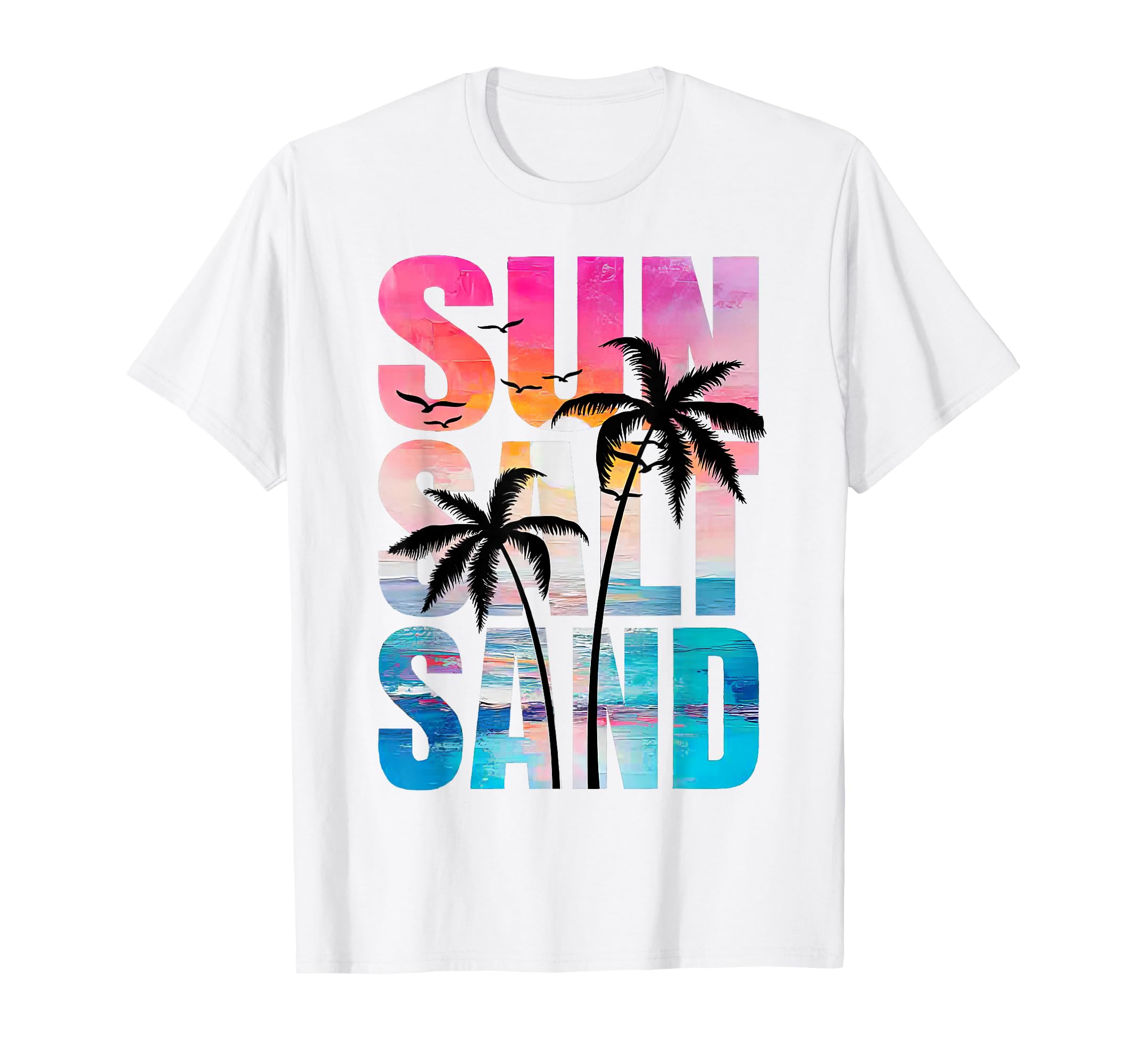 Summer Sun Salt Sand Palm Tree T-Shirt - Streetwear Style for Adults - T-Shirt, Sweatshirt, Hoodie