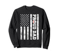 Proud Dad American Flag Funny Baseball Sweatshirt - Graphic Print Unisex - T-Shirt, Sweatshirt, Hoodie