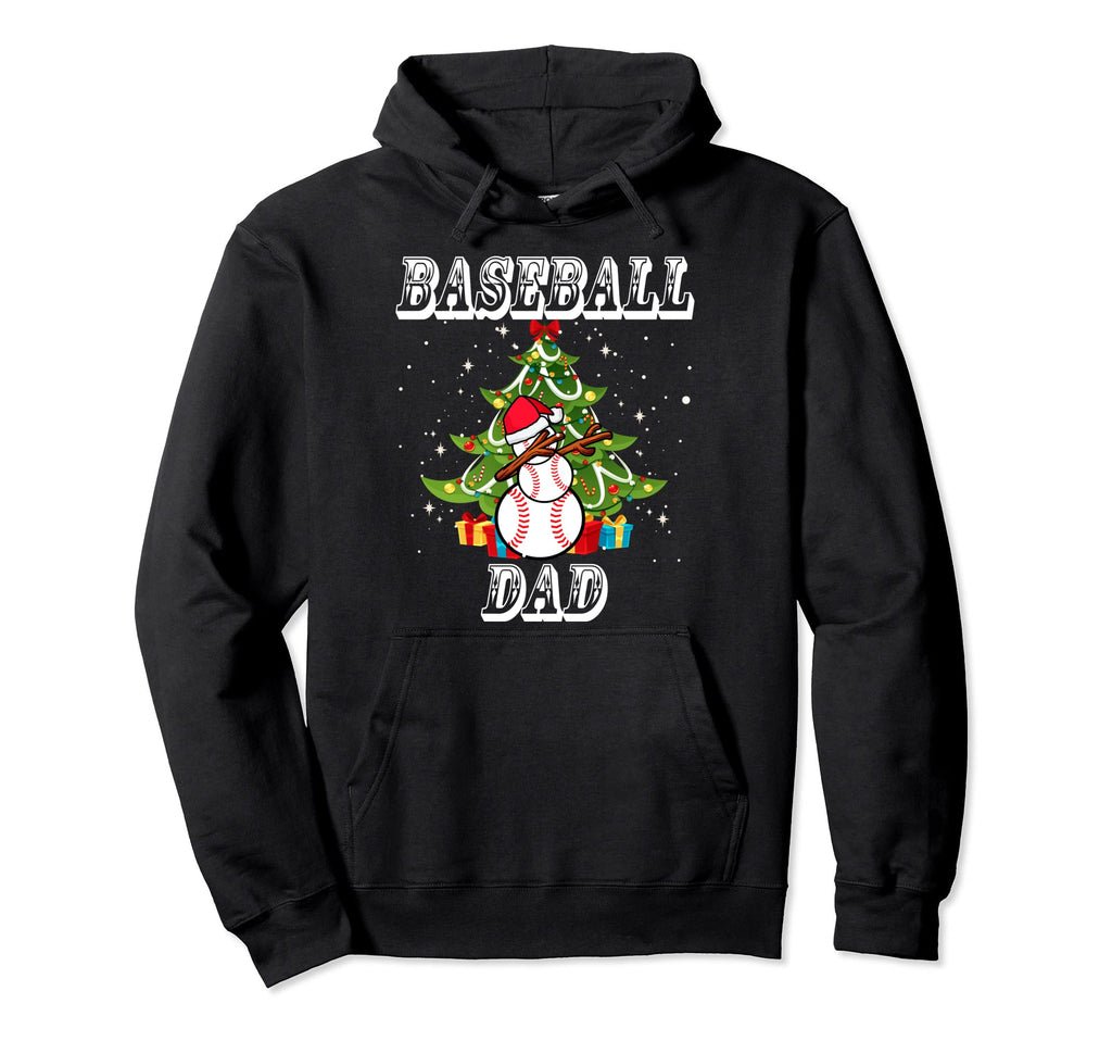 Baseball Dad Snowman Santa Dabbing Gift Hoodie - Trendy Graphic Unisex - T-Shirt, Sweatshirt, Hoodie