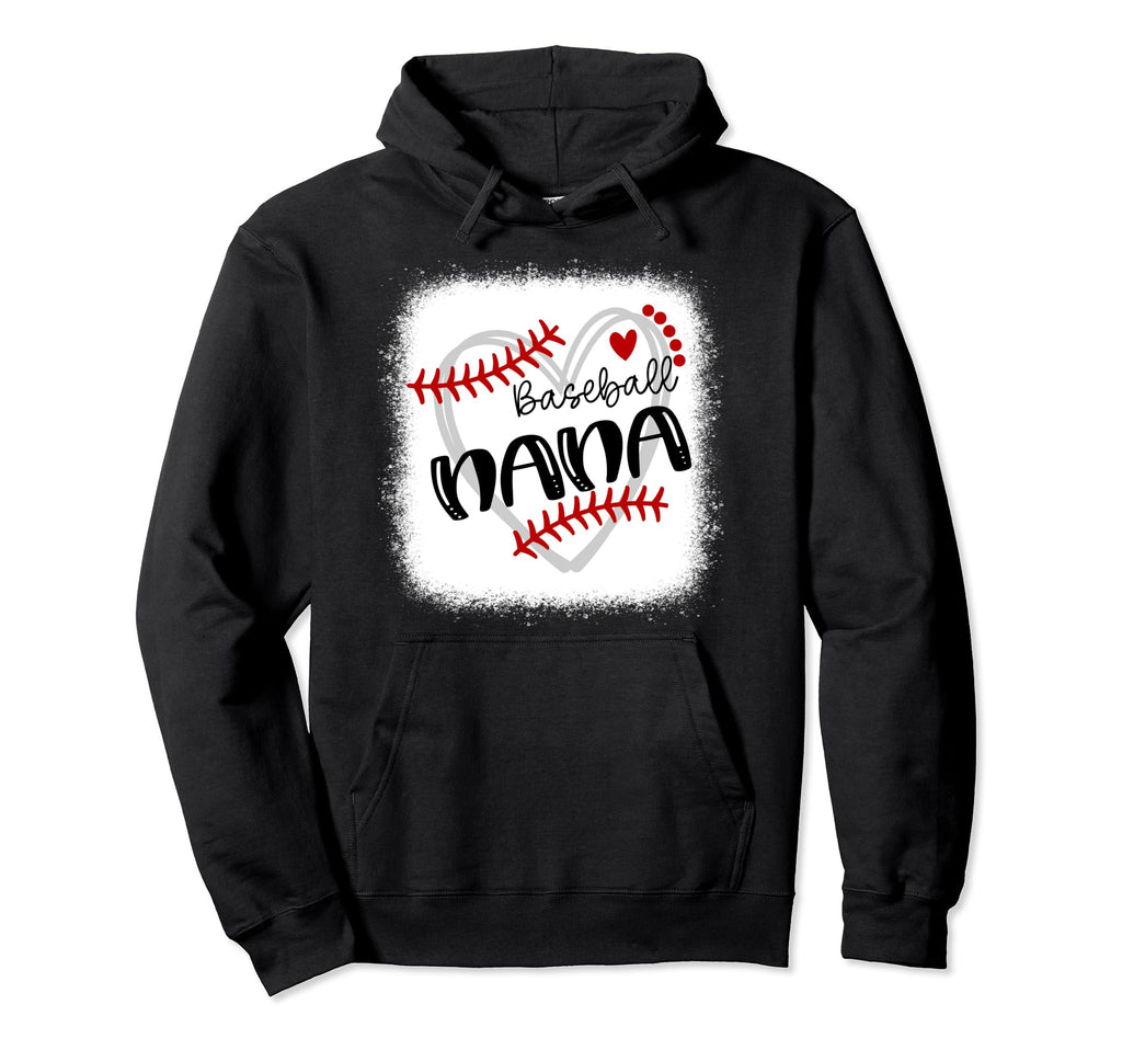 Personalized Baseball Heart Nana Baseball Hoodie - Trendy Graphic Unisex - T-Shirt, Sweatshirt, Hoodie