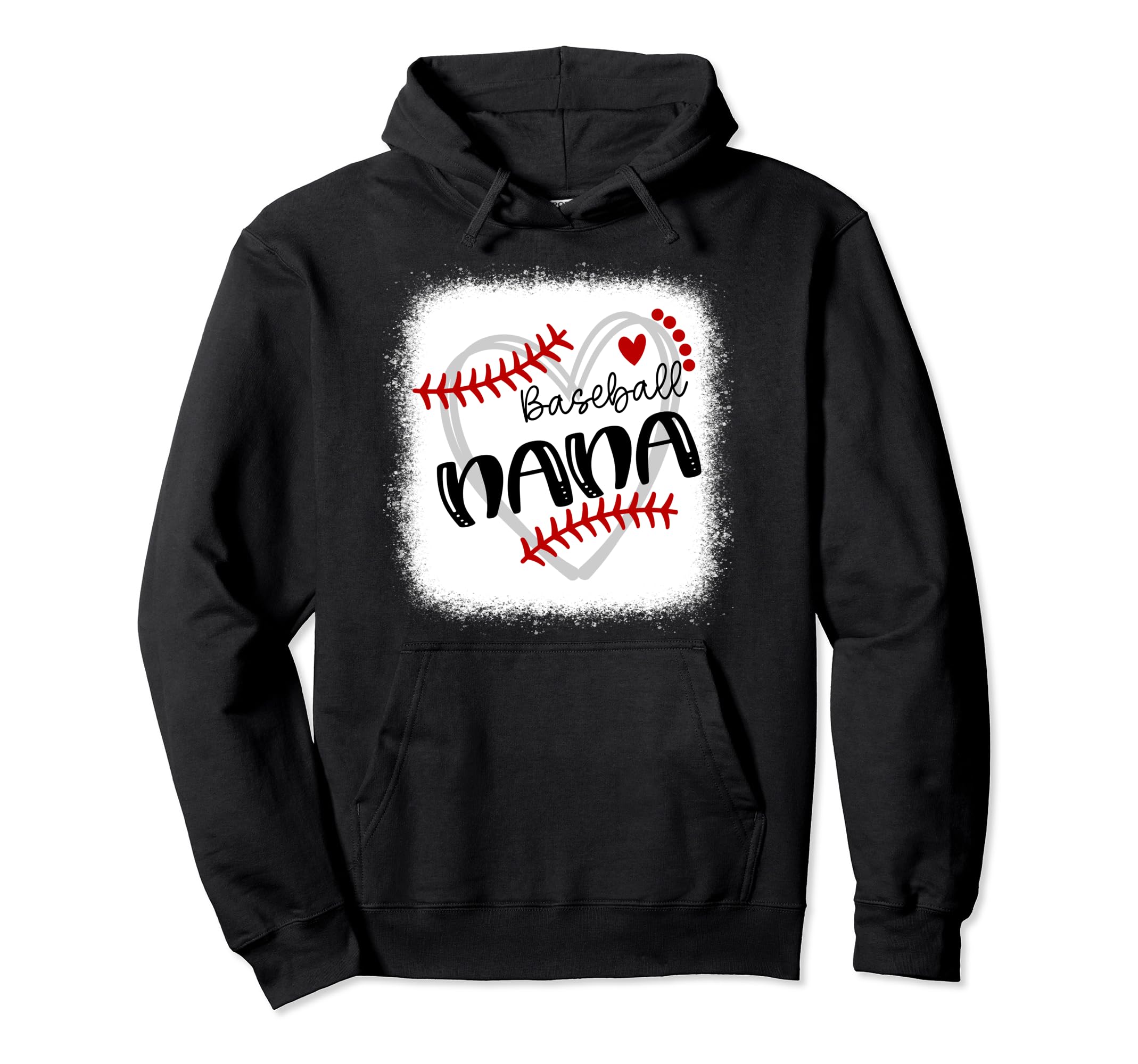 Personalized Baseball Heart Nana Baseball Hoodie - Trendy Graphic Unisex - T-Shirt, Sweatshirt, Hoodie