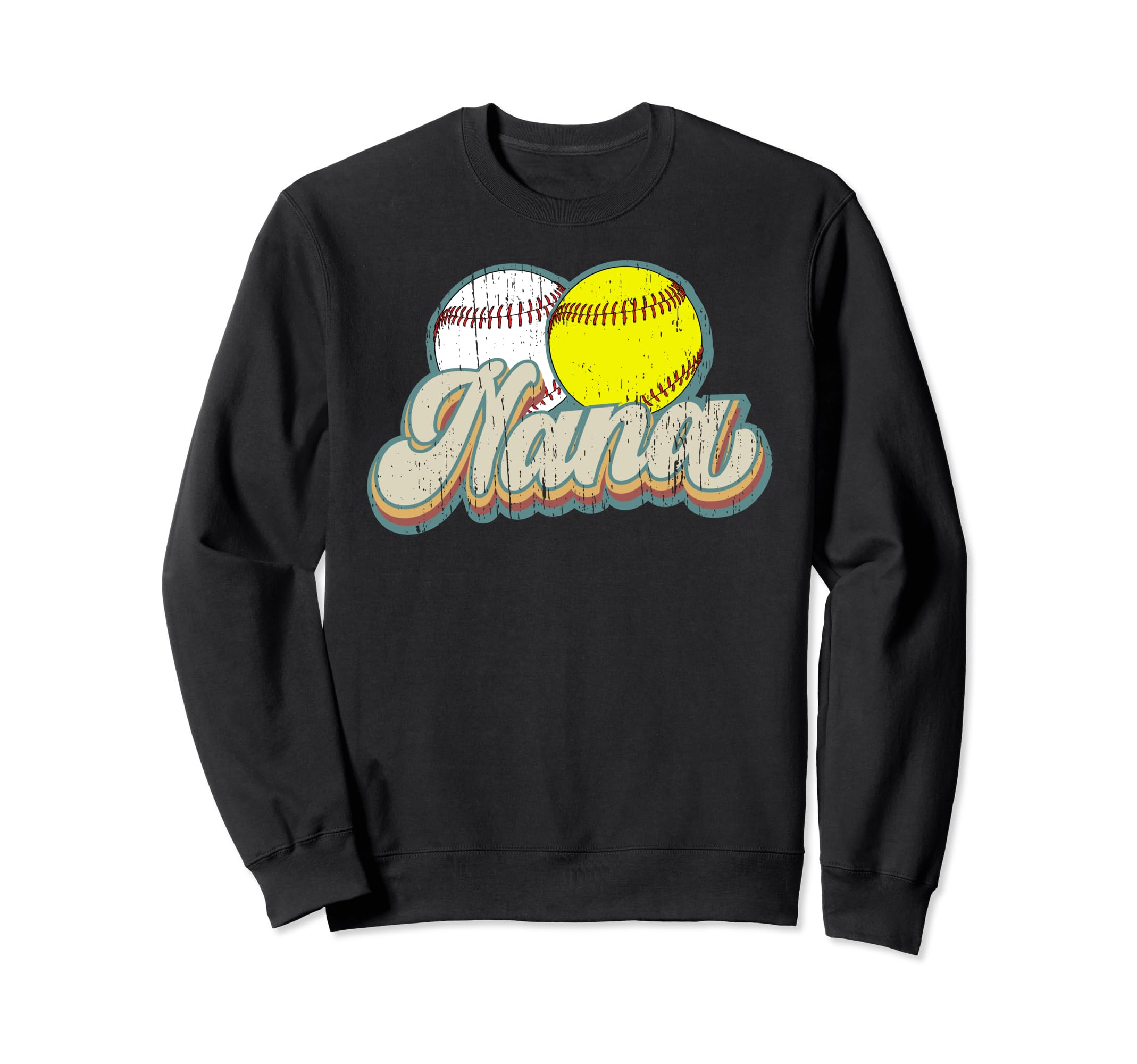 Baseball Softball Nana Grandma Sweatshirt - Custom Art Print for Adults - T-Shirt, Sweatshirt, Hoodie