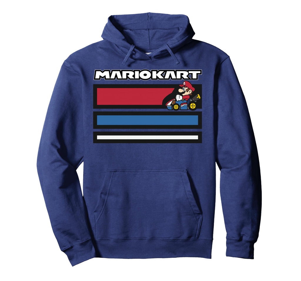 Mario Kart Stripes Racing Hoodie - Minimalist Print Unisex - T-Shirt, Sweatshirt, Hoodie