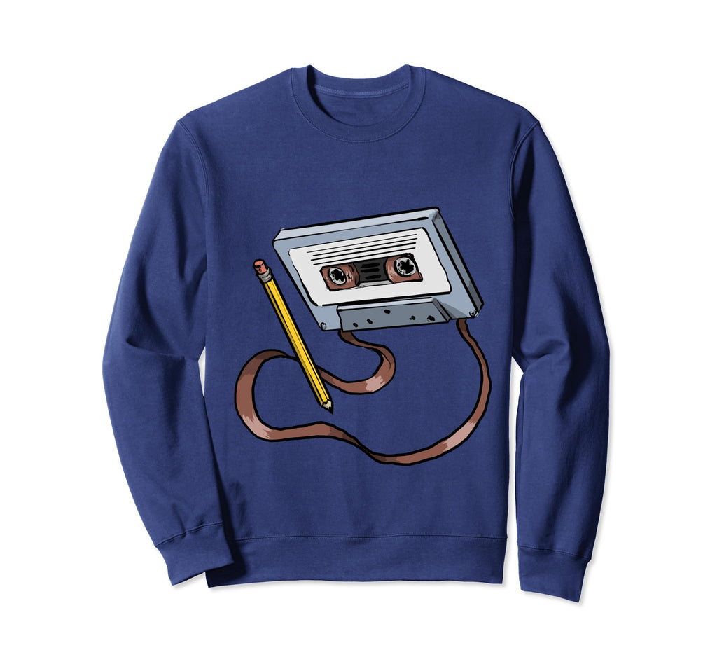 80S Cassette Tape Pencil 1980S Sweatshirt - Novelty Apparel Unisex - T-Shirt, Sweatshirt, Hoodie