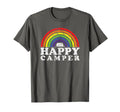 Distressed Rv Happy Camper Trailer T-Shirt - Fun Novelty Design for Adults - T-Shirt, Sweatshirt, Hoodie