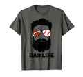 Football Baseball Dad Messy Hair Beard T-Shirt - Unique Graphic Men Women - T-Shirt, Sweatshirt, Hoodie