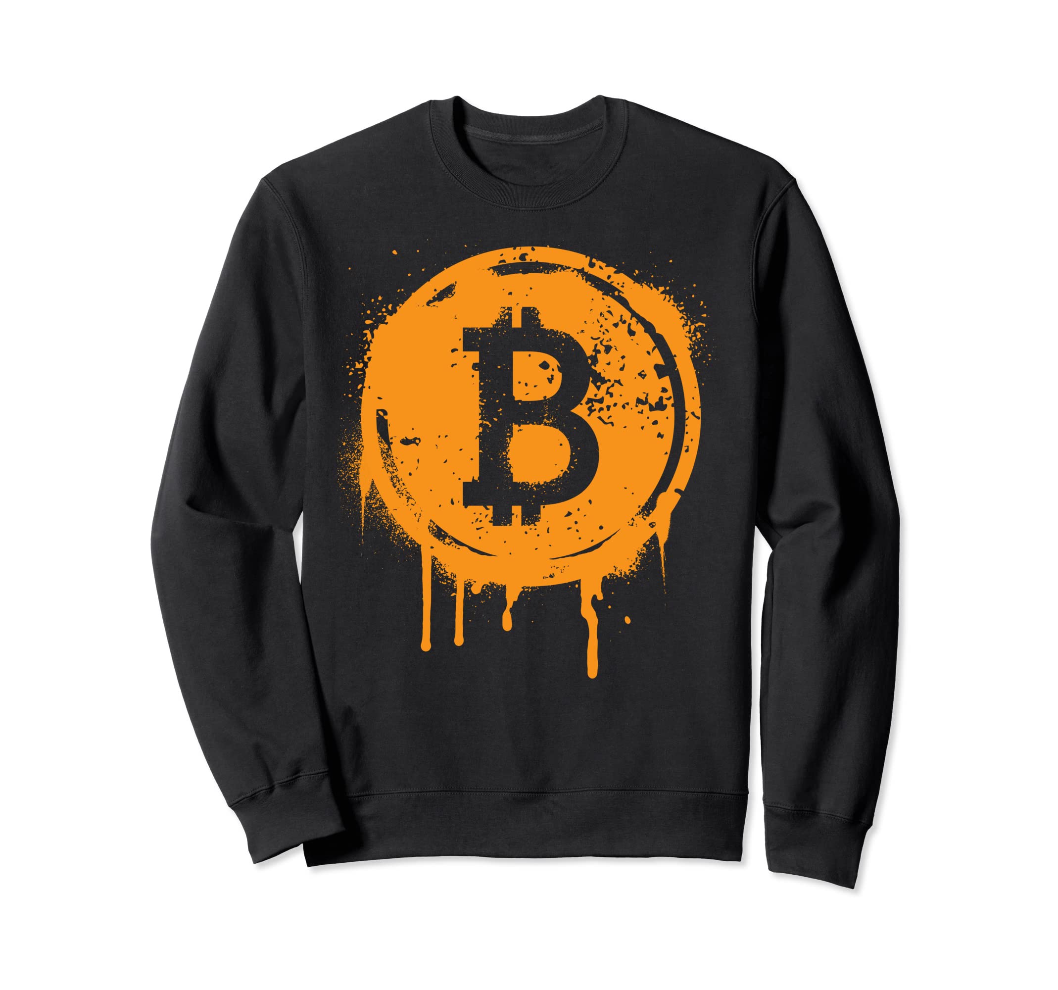 Bitcoin Logo Distressed Sweatshirt - Trendy Graphic for Adults - T-Shirt, Sweatshirt, Hoodie