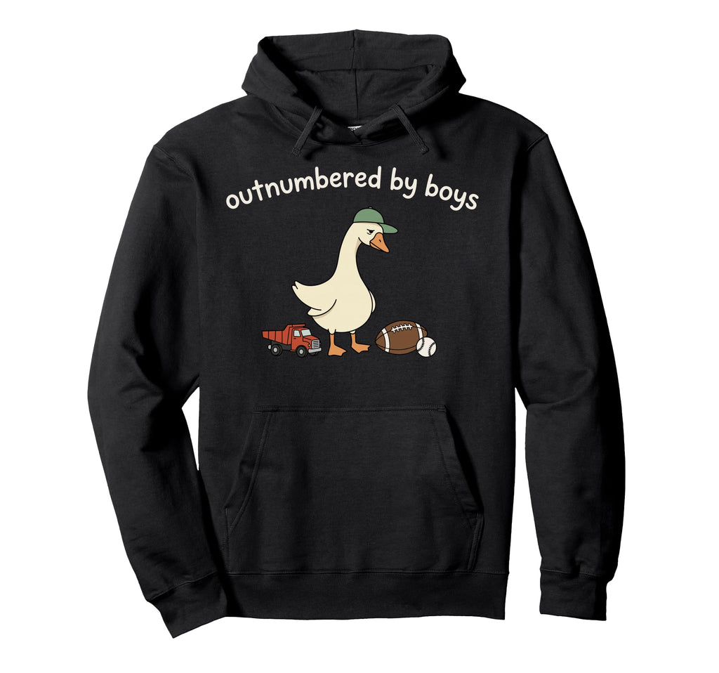 Outnumbered Funny Mom Goose Family Life Sweatshirt - Novelty Apparel Unisex - T-Shirt, Sweatshirt, Hoodie