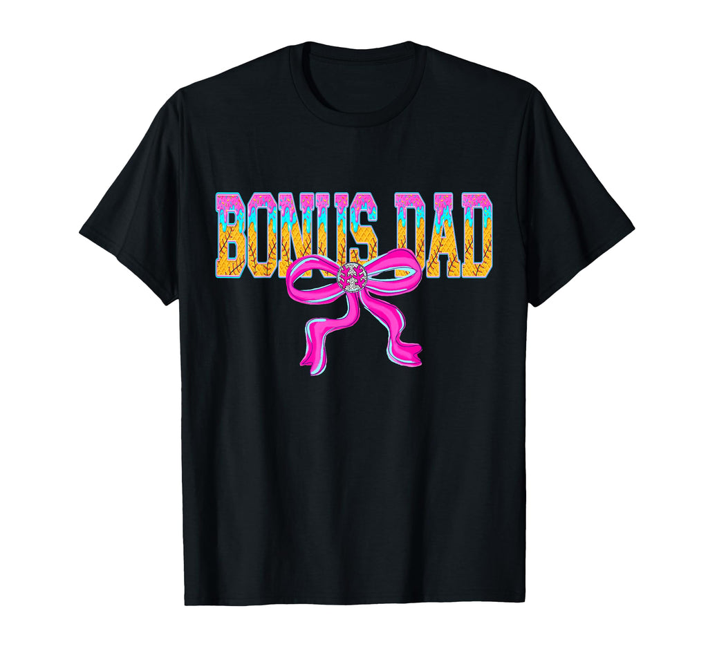 Baseball Bonus Dad Ice Cream Drip Game T-Shirt - Trendy Graphic for Adults - T-Shirt, Sweatshirt, Hoodie