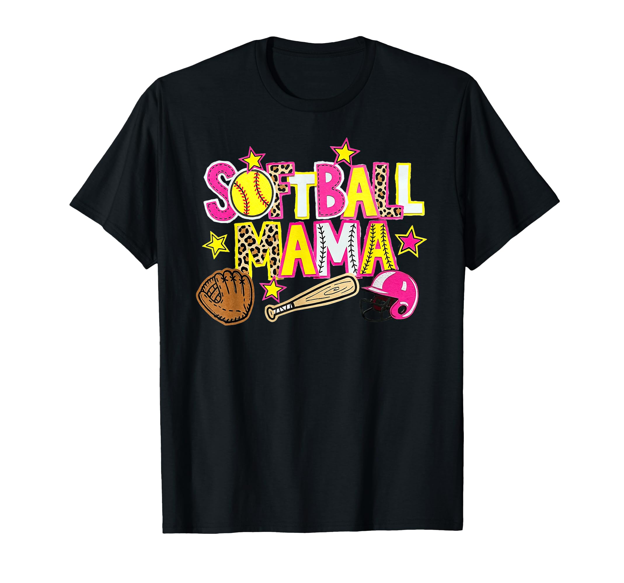 Softball Mama Mothers Day Gameday Sports T-Shirt - Novelty Apparel Unisex - T-Shirt, Sweatshirt, Hoodie