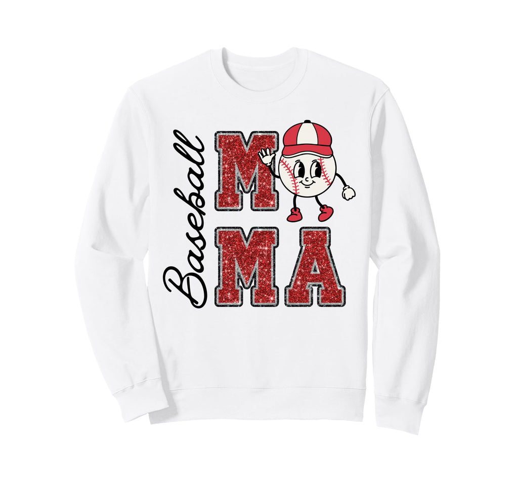 Baseball Mama Womens Baseball Mom Game Sweatshirt - Unique Graphic Unisex - T-Shirt, Sweatshirt, Hoodie