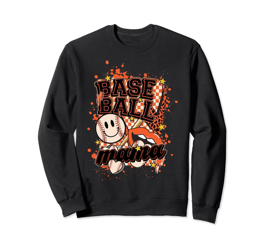 Softball Baseball Mama Mom Sweatshirt - Aesthetic Graphic for Adults - T-Shirt, Sweatshirt, Hoodie