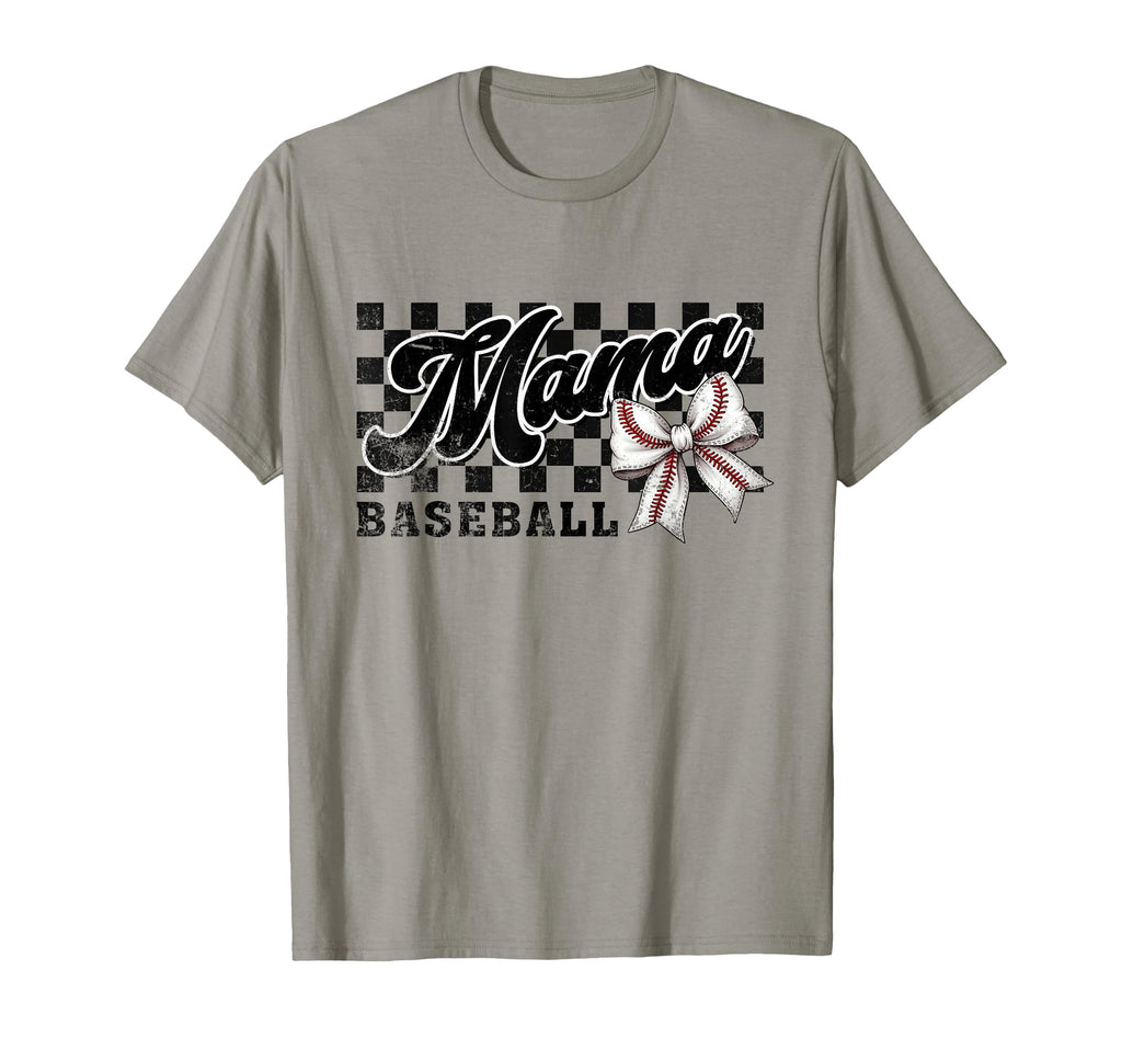 Baseball Mama Game Day Coquette Bow T-Shirt - Unique Graphic Men Women - T-Shirt, Sweatshirt, Hoodie