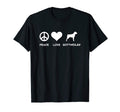 Peace Love Rottweiler T-Shirt - Unique Graphic for Adults - T-Shirt, Sweatshirt, Hoodie