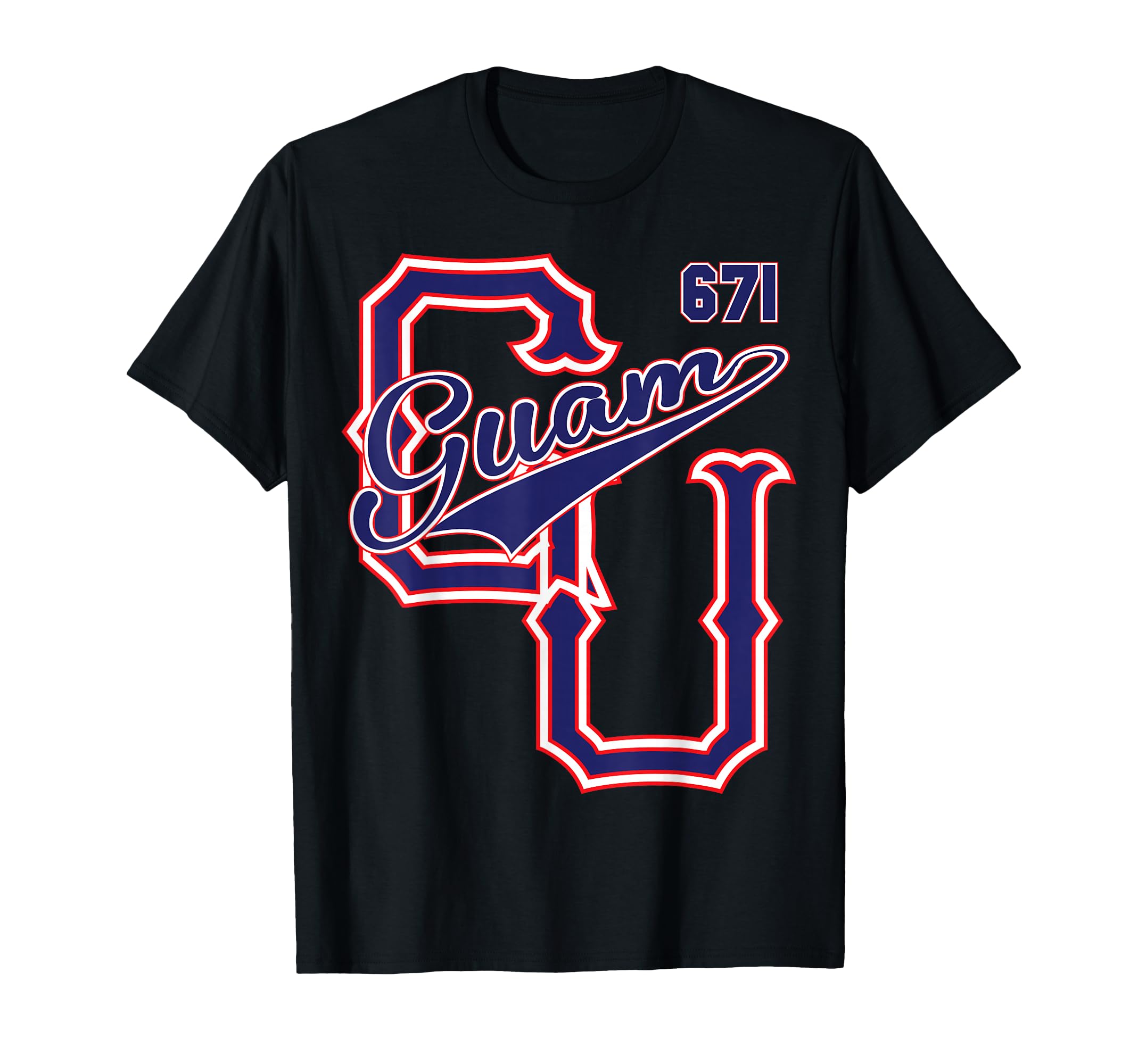 Guam 671 Baseball Chamorro Guamanian T-Shirt - Graphic Print for Adults - T-Shirt, Sweatshirt, Hoodie