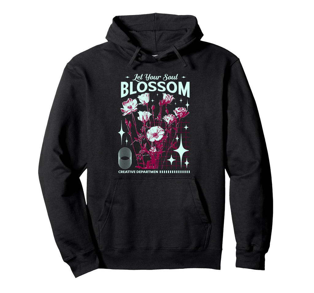Y2K Blossom Bold Urban Graffiti Aesthetic Hoodie - Unique Graphic Men Women - T-Shirt, Sweatshirt, Hoodie