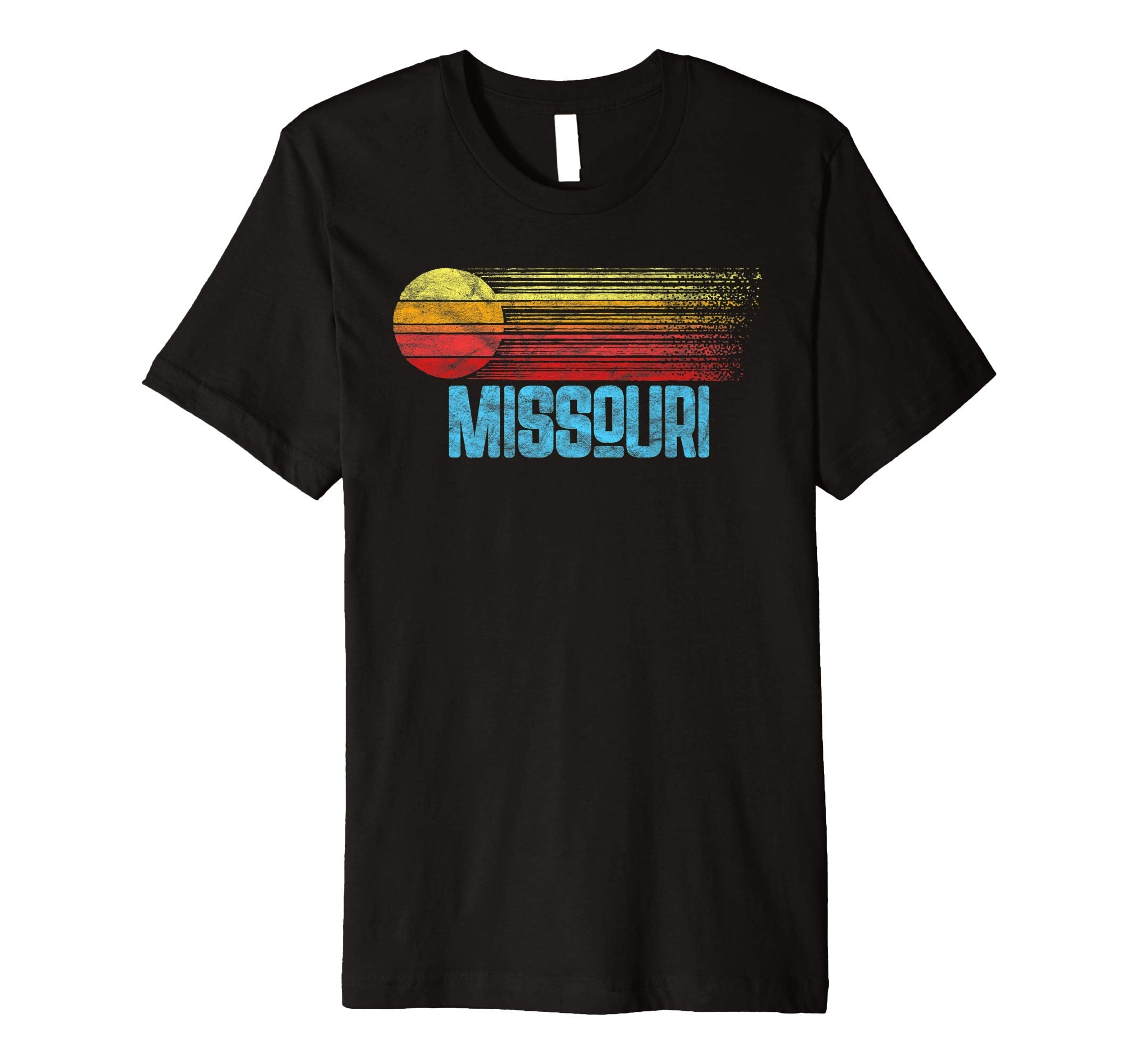 Missouri Distressed Sun T-Shirt - Custom Art Print Men Women - T-Shirt, Sweatshirt, Hoodie