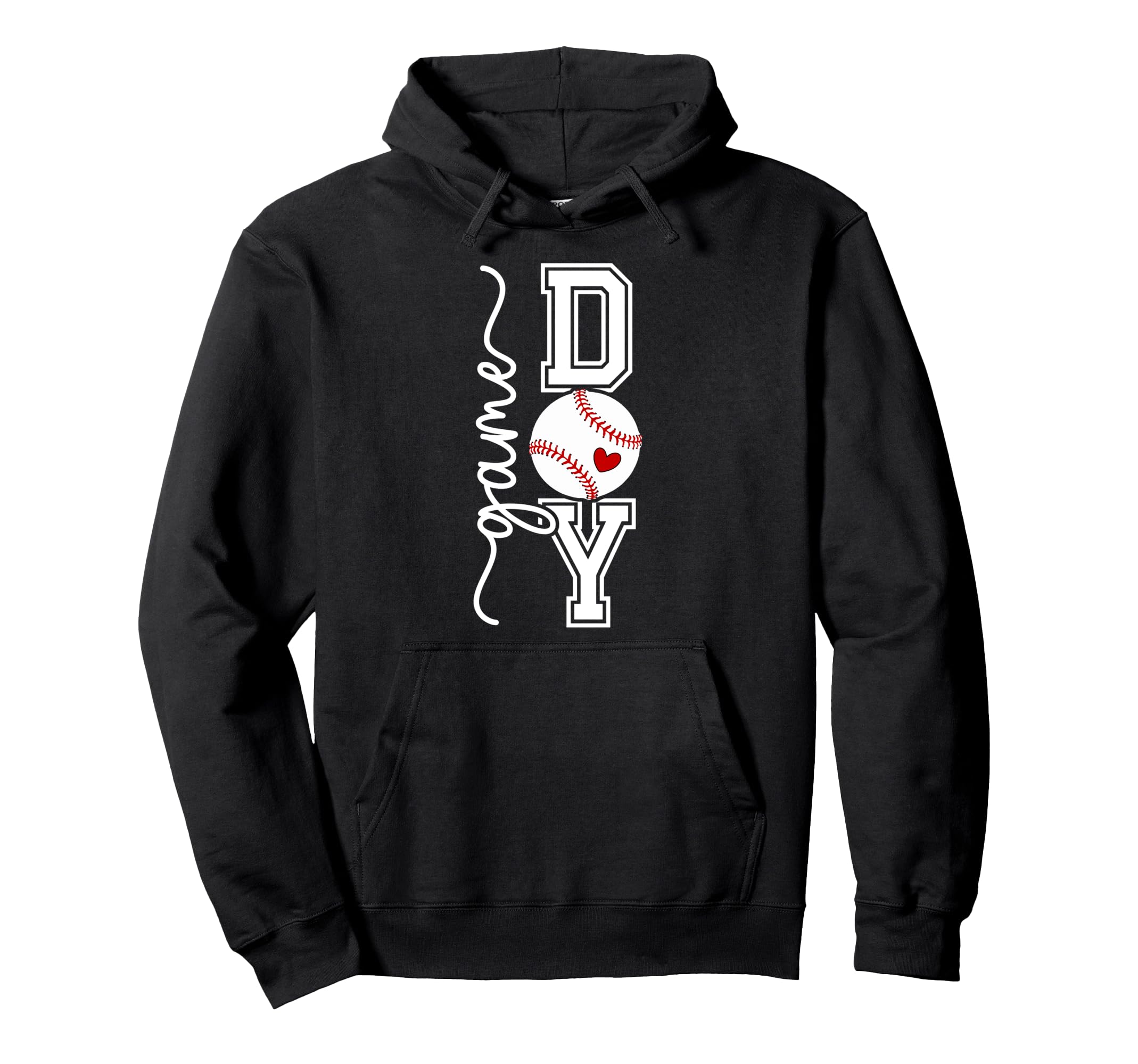 Game Day Heart Game Day Baseball Game Day Hoodie - Minimalist Print Unisex - T-Shirt, Sweatshirt, Hoodie