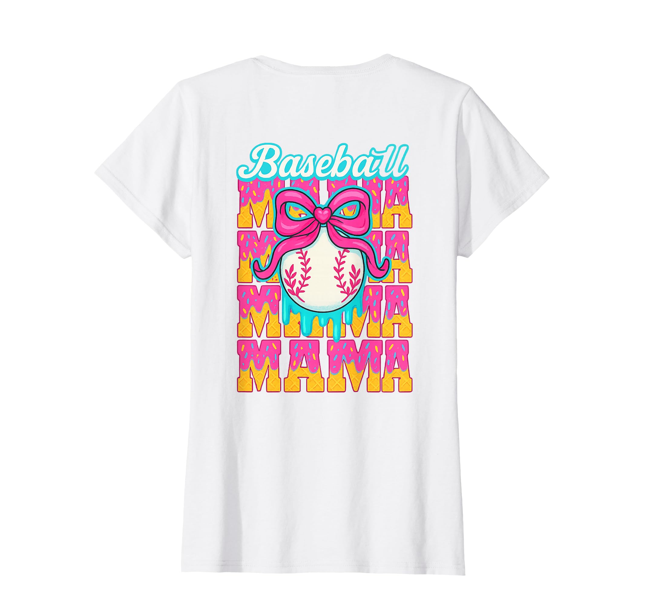Baseball Mom Drip Mother Ice Cream T-Shirt - Trendy Graphic Unisex - T-Shirt, Sweatshirt, Hoodie