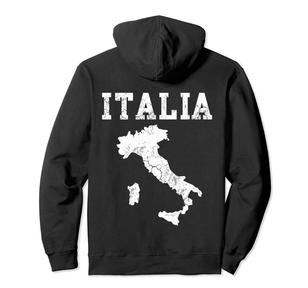 Italia Map Italy Italian Distressed Hoodie - Graphic Print Unisex - T-Shirt, Sweatshirt, Hoodie
