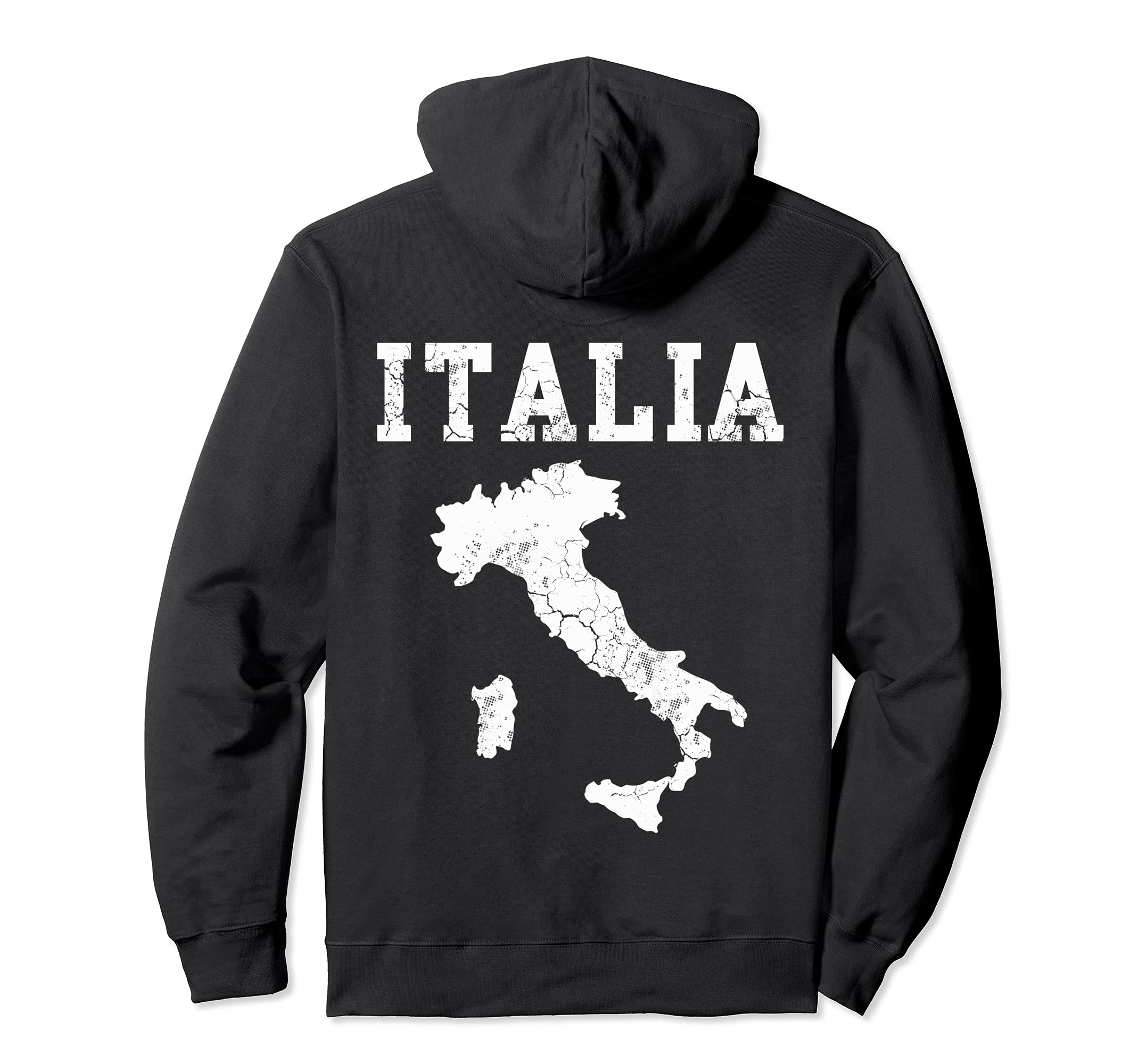 Italia Map Italy Italian Distressed Hoodie - Graphic Print Unisex - T-Shirt, Sweatshirt, Hoodie