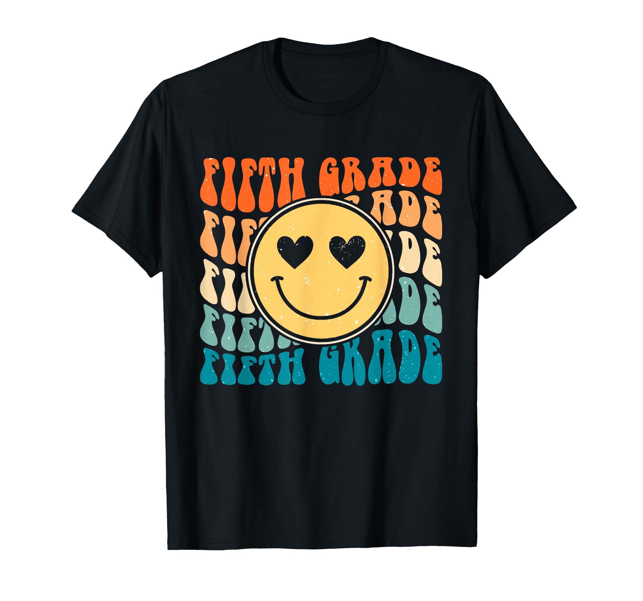 Boho Groovy Smile 5Th Fifth Grade T-Shirt - Custom Art Print for Adults - T-Shirt, Sweatshirt, Hoodie