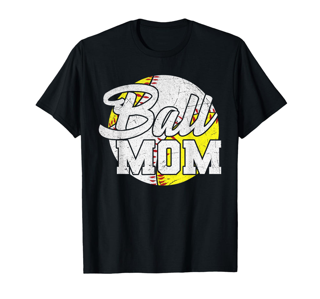 Softball Baseball Ball Mom T-Shirt - Graphic Print Men Women - T-Shirt, Sweatshirt, Hoodie