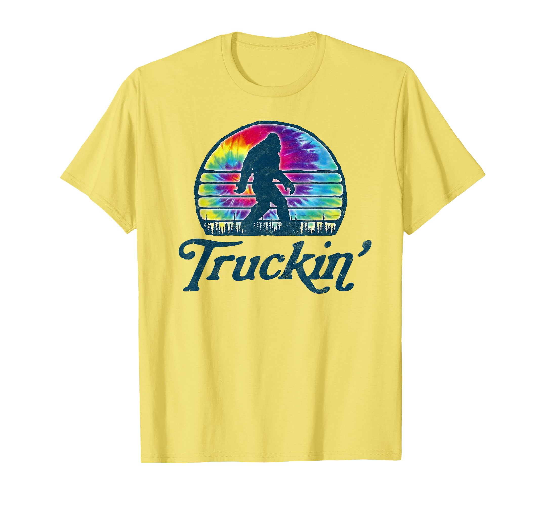 Truckin Tie Dye Hippie Bigfoot T-Shirt - Streetwear Style for Adults - T-Shirt, Sweatshirt, Hoodie