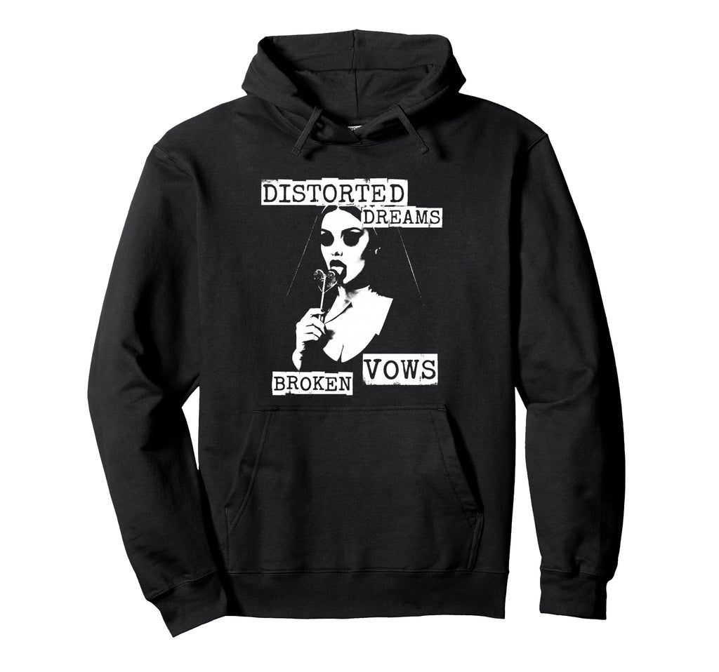 Punk Goth Nun 90S Grunge Distressed Hoodie - Trendy Graphic for Adults - T-Shirt, Sweatshirt, Hoodie