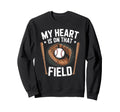 Baseball Player Mom And Dad My Heart Sweatshirt - Novelty Apparel Unisex - T-Shirt, Sweatshirt, Hoodie