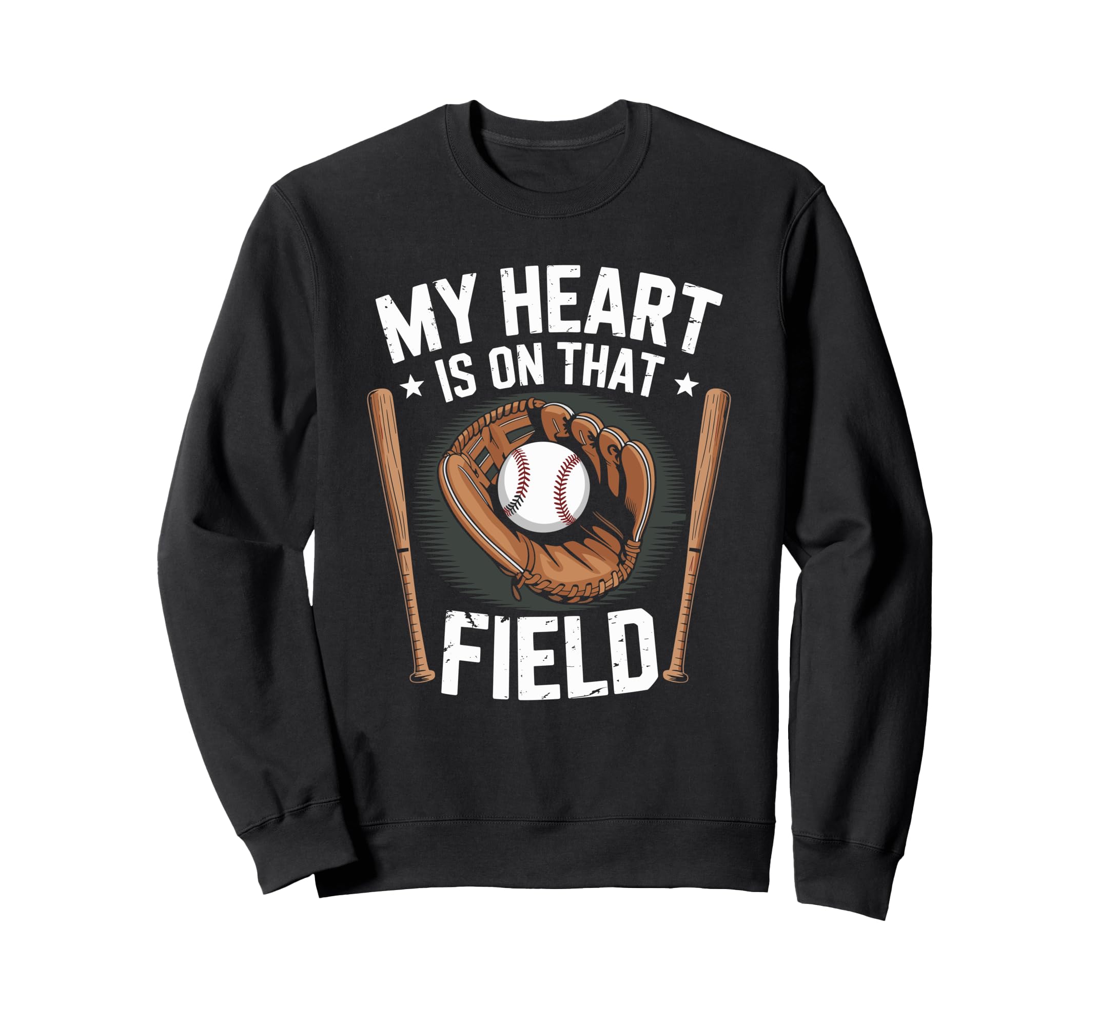 Baseball Player Mom And Dad My Heart Sweatshirt - Novelty Apparel Unisex - T-Shirt, Sweatshirt, Hoodie