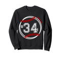 Baseball Jersey Number 34 Trendy Sweatshirt - Graphic Print Men Women - T-Shirt, Sweatshirt, Hoodie