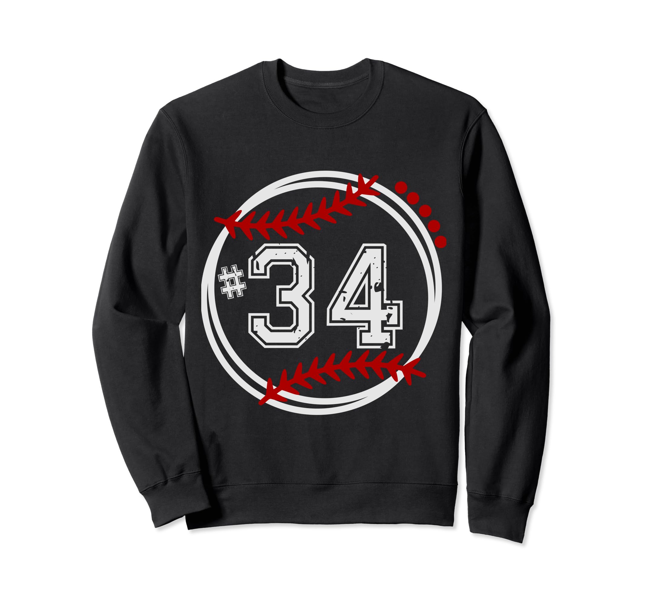 Baseball Jersey Number 34 Trendy Sweatshirt - Graphic Print Men Women - T-Shirt, Sweatshirt, Hoodie