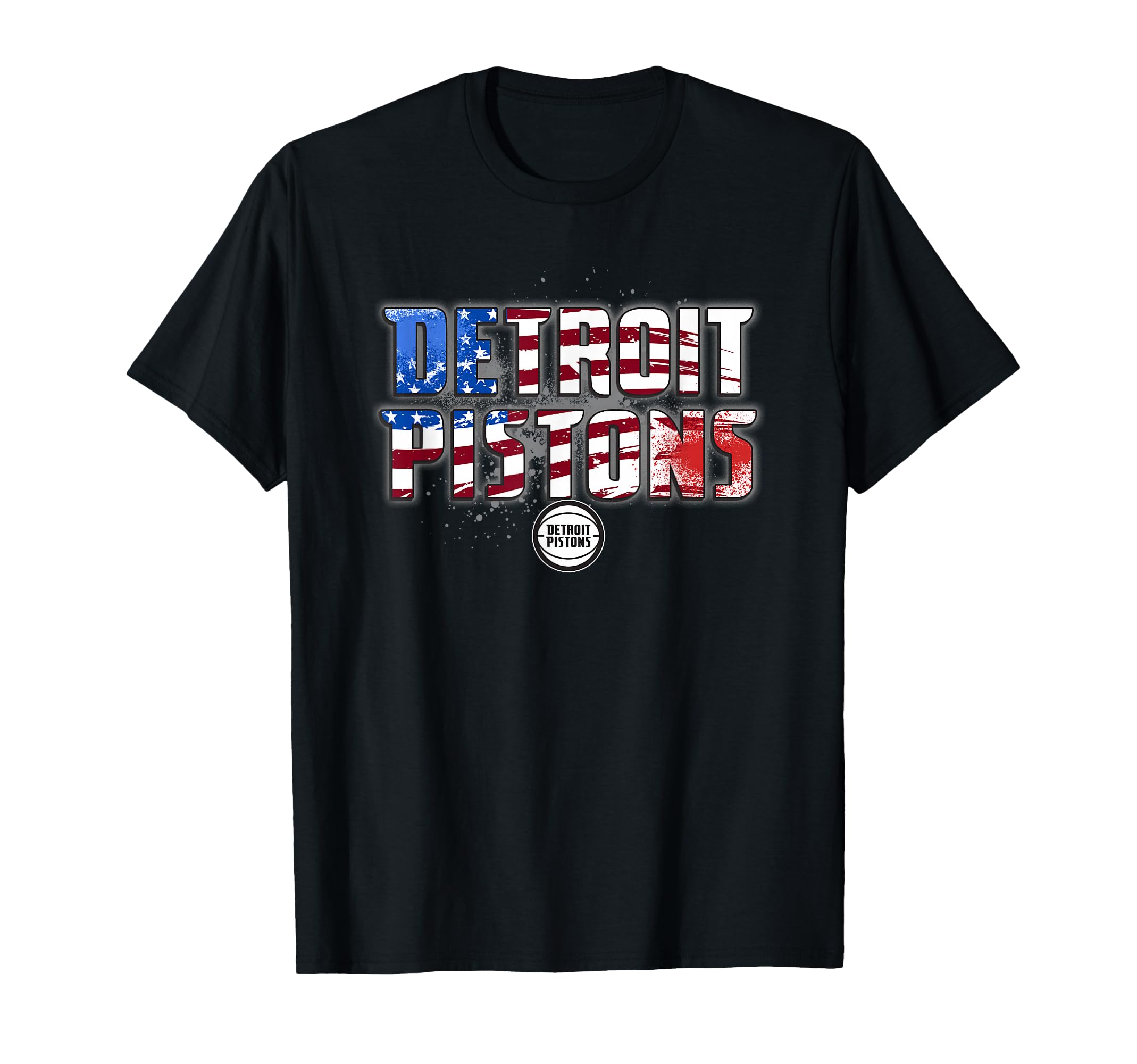 Nba Detroit Pistons American Flag T-Shirt - Novelty Apparel for Adults - T-Shirt, Sweatshirt, Hoodie