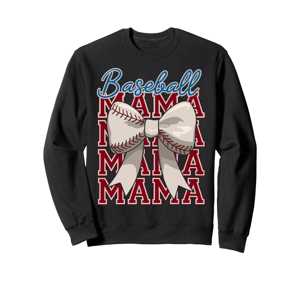 Baseball Mama Coquette Bow Funny Sweatshirt - Unique Graphic for Adults - T-Shirt, Sweatshirt, Hoodie