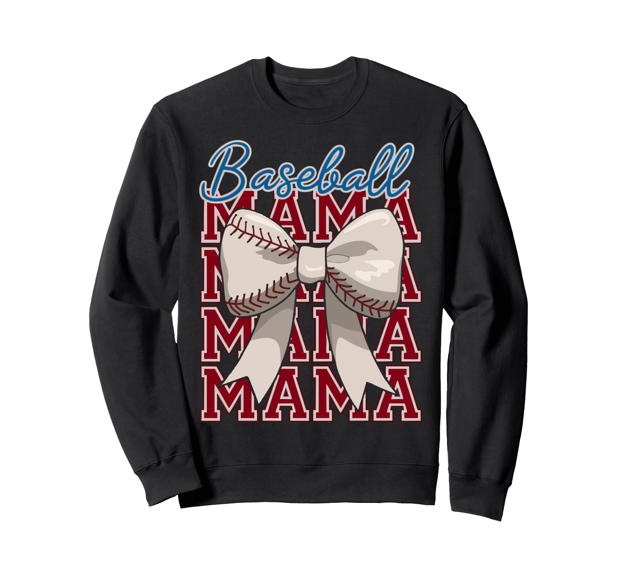 Baseball Mama Coquette Bow Funny Sweatshirt - Unique Graphic for Adults - T-Shirt, Sweatshirt, Hoodie