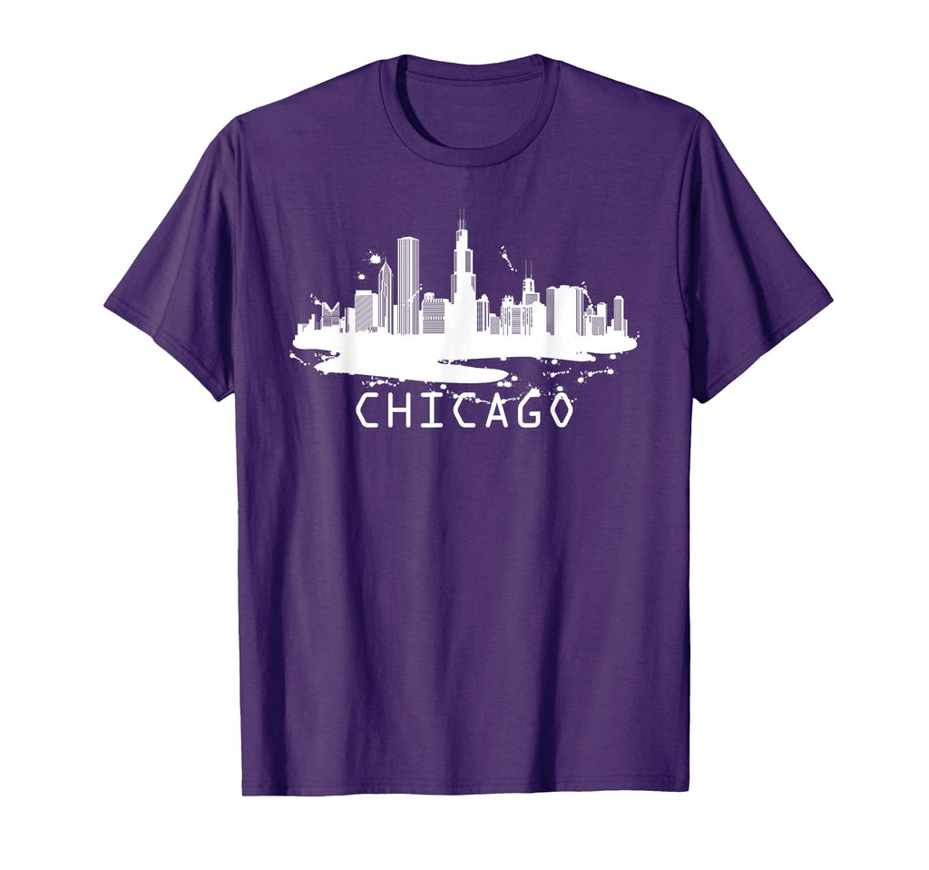 Chicago Cityscape Chicago Illinois T-Shirt - Custom Art Print for Adults - T-Shirt, Sweatshirt, Hoodie