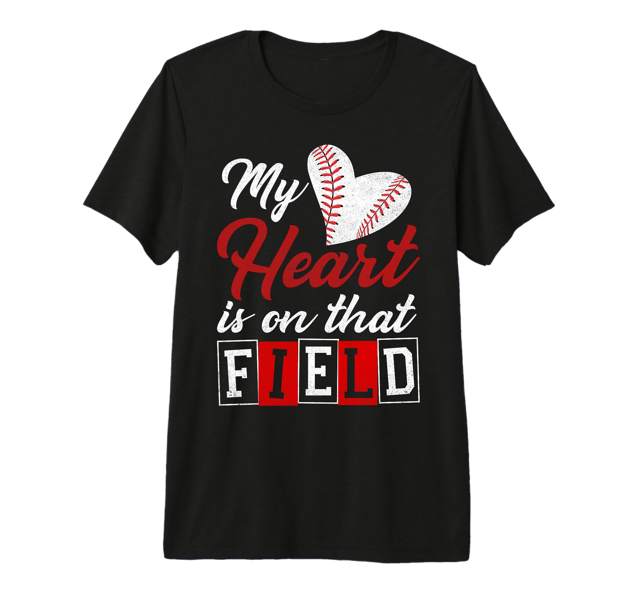 My Heart Is That Field Baseball Mom Mama T-Shirt - Trendy Graphic Unisex - T-Shirt, Sweatshirt, Hoodie