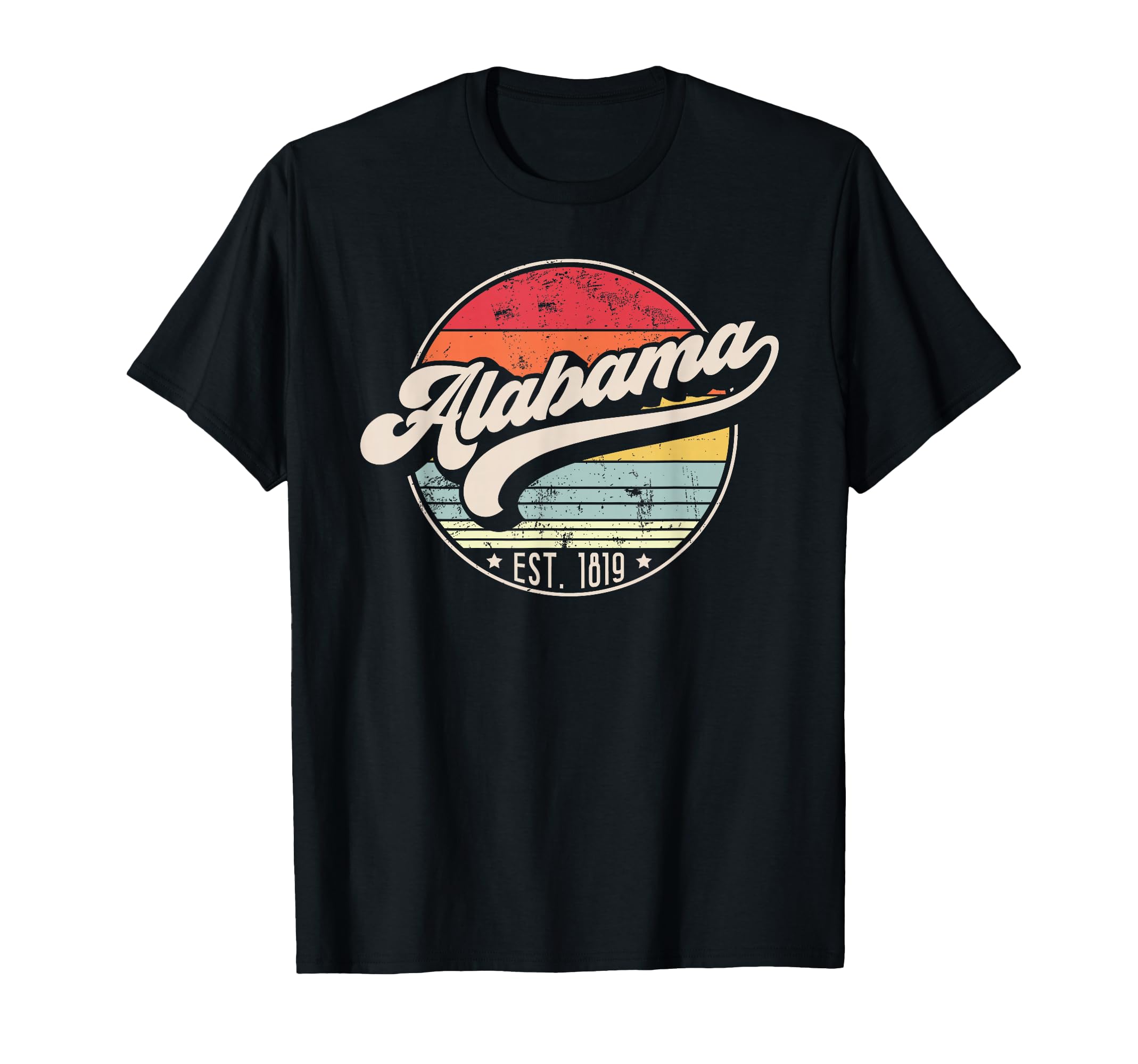 Alabama Home State Al 70S Sunset T-Shirt - Trendy Graphic for Adults - T-Shirt, Sweatshirt, Hoodie