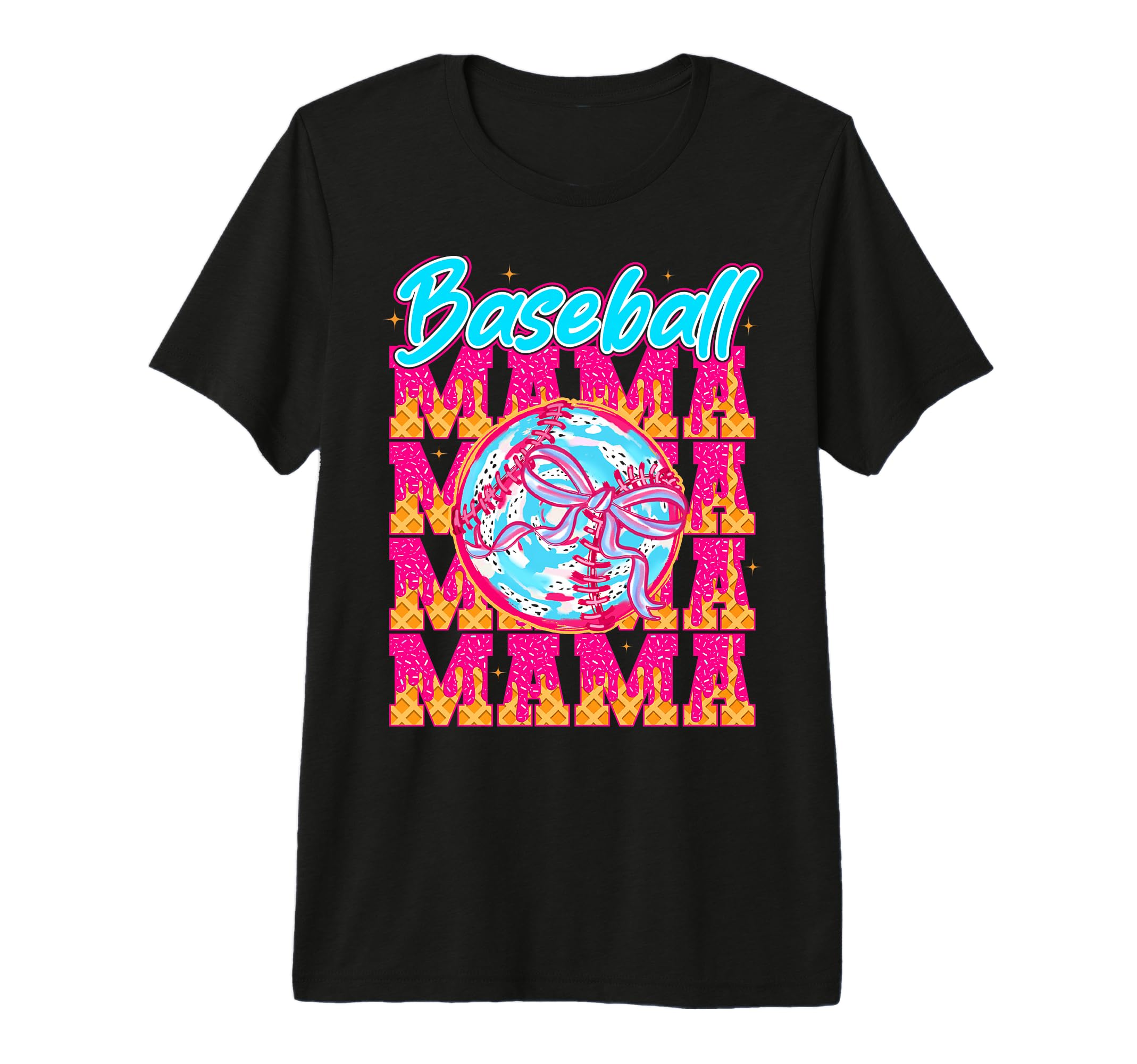 Baseball Drip Mama Ice Cream Drip T-Shirt - Casual Everyday Wear Unisex - T-Shirt, Sweatshirt, Hoodie