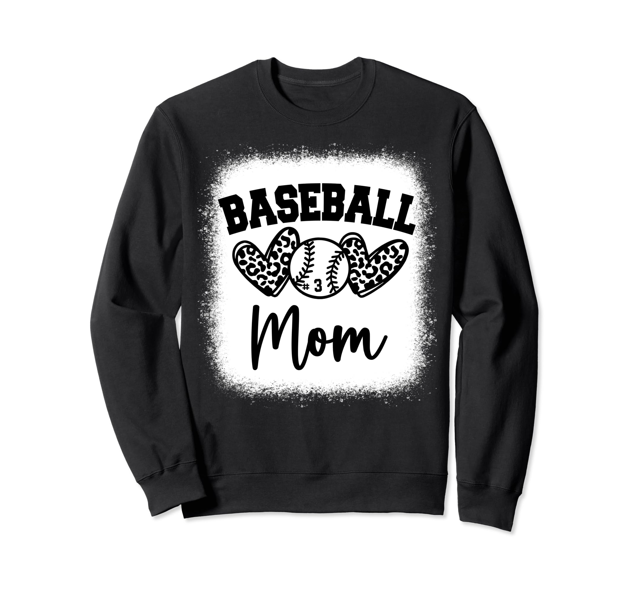 Womens Custom Baseball Mom Number 3 Sweatshirt - Trendy Graphic Men Women - T-Shirt, Sweatshirt, Hoodie