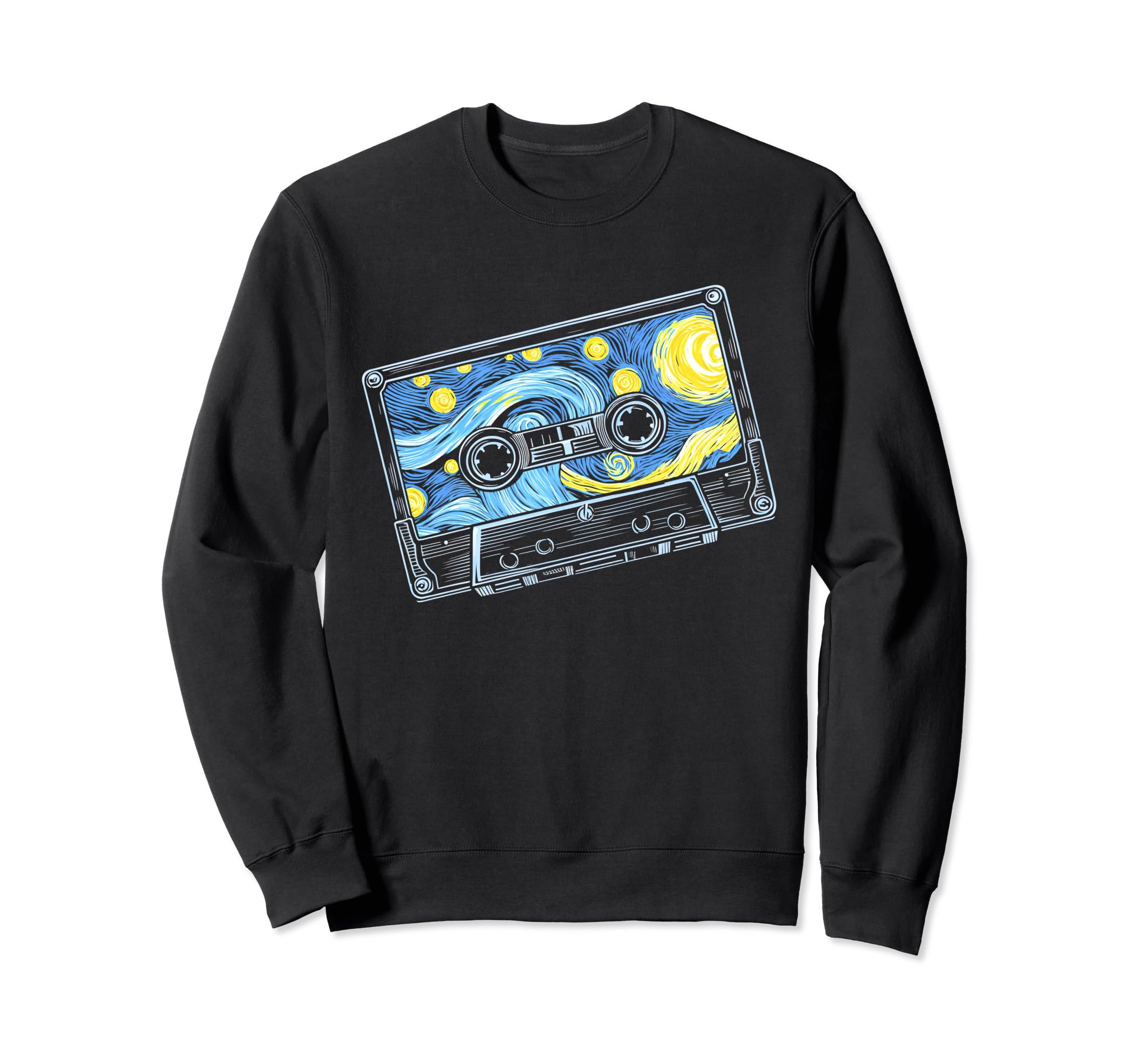 80S 90S Cassette Tape Starry Sweatshirt - Streetwear Style for Adults - T-Shirt, Sweatshirt, Hoodie