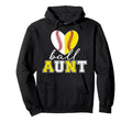 Ball Aunt Heart Softball Baseball Aunt Hoodie - Novelty Apparel Men Women - T-Shirt, Sweatshirt, Hoodie