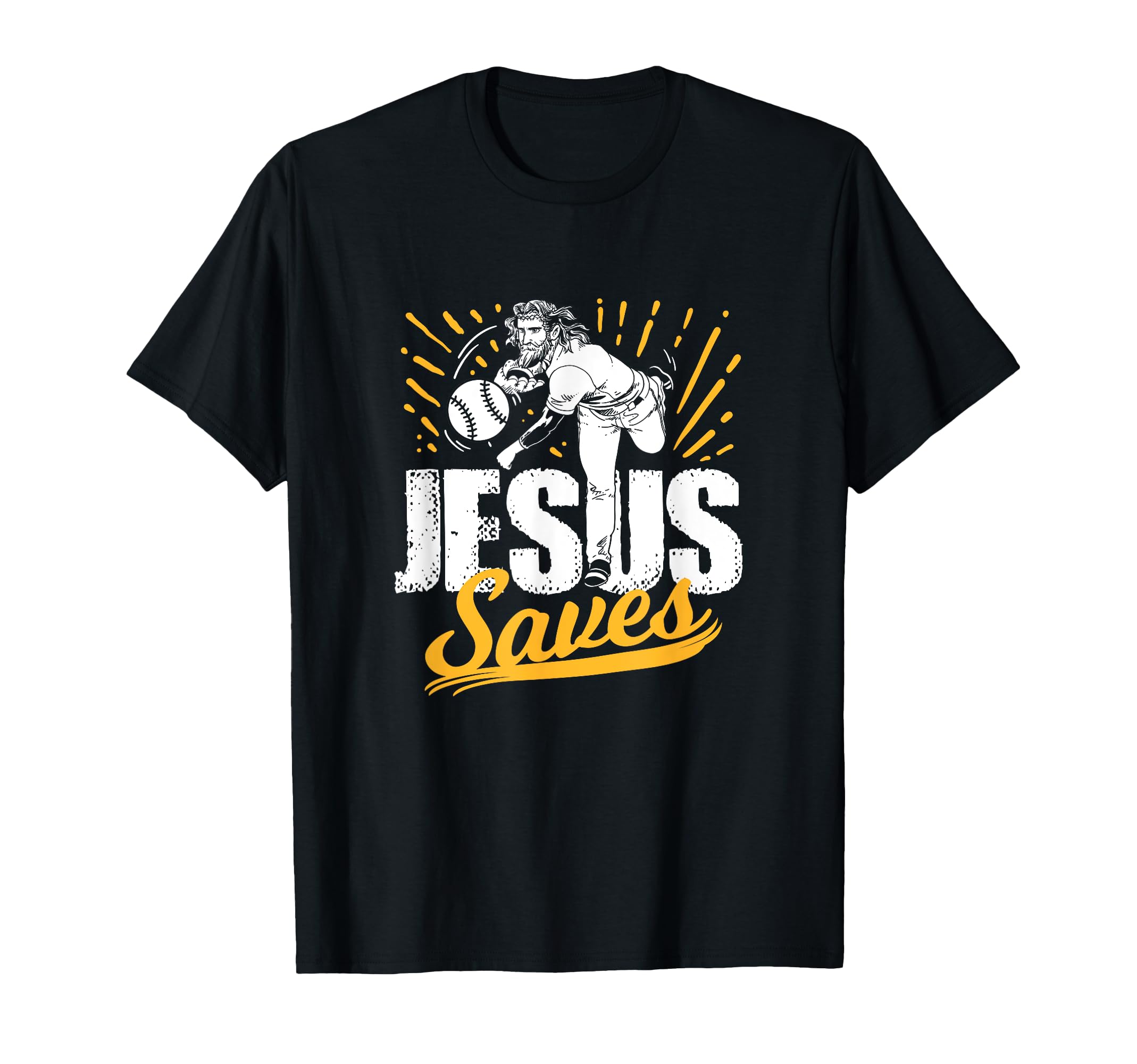 Jesus Saves Baseball Artwork T-Shirt - Custom Art Print Men Women - T-Shirt, Sweatshirt, Hoodie
